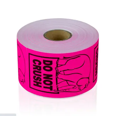 $5.49 • Buy Pink Elephant Do Not Crush Shipping Stickers | 2 X3  | 100 Labels | Made In USA