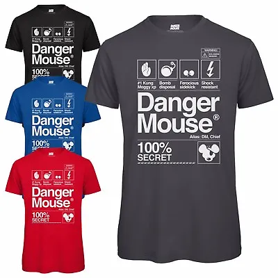 Danger Mouse® 100% Secret Mens T-Shirt - Officially Licensed Classic Merch Top • £13.13