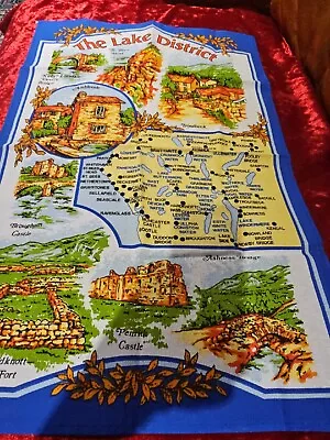 Vintage Vista The Lake District Tea Towel / Map • £6.99