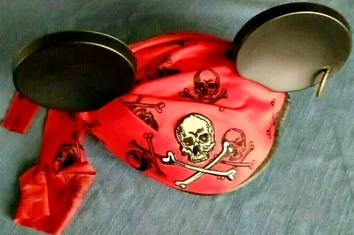 Minnie Mouse Ears Earhat Pirate Skull And Crossbones Earring Youth Disney Parks • $11.50