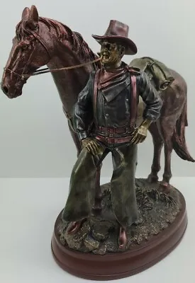 Bradford Exchange John Wayne & Horse Bronze Sculpture #0717/5000 The Duke Legend • $499.99