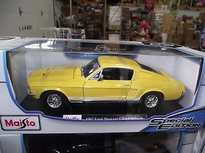 Maisto 1/18 1967 Ford Mustang GTA  Yellow  NIB • $39.99
