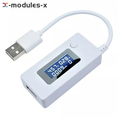 USB LCD Display Tester Voltmeter Ammeter Voltage Current Power Capacity Detector • $3.91