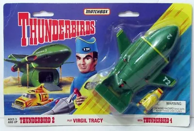 1994 Matchbox Thunderbirds Tb2 & 4 Aircraft Pilot Virgil Tracy Die Cast Sealed! • $44.99