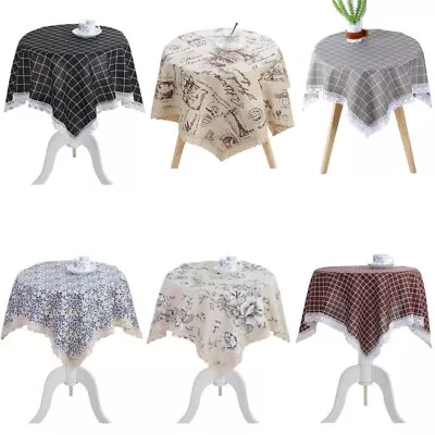 Round Tablecloth Lattice Decorative Table Cloth Dining Table Cover Home Decor AU • $19.42