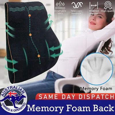 $23.95 • Buy Lumbar Back Support Waist Cushion Memory Foam Pillow Home Car Office Seat Chair