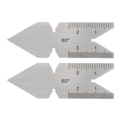 2pcs Center Gauge 60 Degree Metric Thread Cutting Angle Gauge Stainless Steel • $8