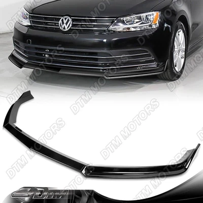 $92.99 • Buy For 15-18 Volkswagen VW Jetta Painted Black Front Bumper Lip Splitter Spoiler