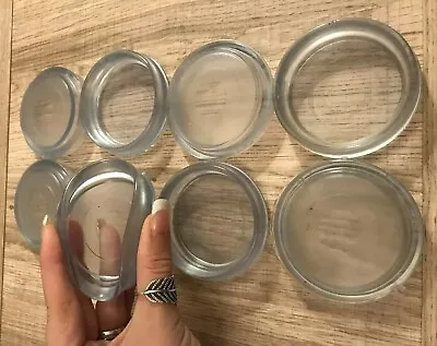£4.95 • Buy 8 X SMALL CLEAR RUBBER CASTOR CUPS Carpet/Floor Chair/Sofa Furniture Protectors