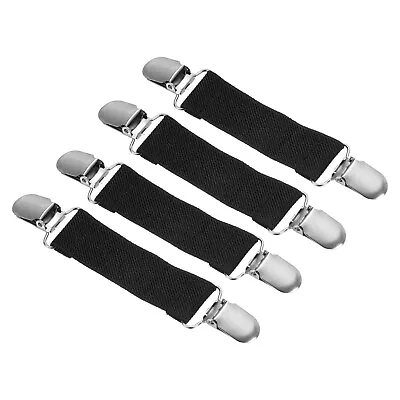 Mitten Clips 4Pcs Elastic Glove Buckle Clip With Double Metal Clamp Black • $8.37