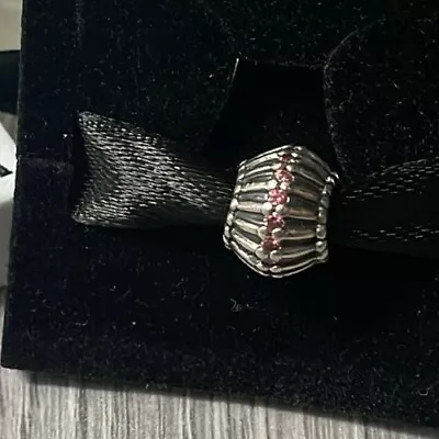 💖 Genuine Pandora Black Show Stopper Charm Pink Diamonds ALE 925  Bead Gift  • £16.10
