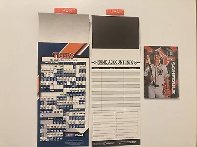 Mlb Detroit Tigers 2024 Magnet Schedule (9  X 3 1/2 ) + 2024 Pocket Schedule-new • $7.45