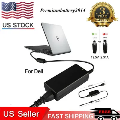 $11.99 • Buy For Dell 45W 2.31A 19.5V AC Adapter LA45NM140 Laptop Charger & Power Cord US