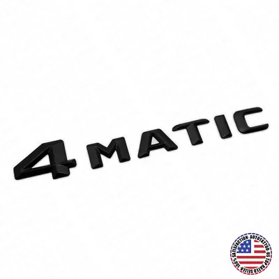 Mercedes New 4 Matic Emblem 3D Trunk Logo Letter Sport Badge AMG - Matte Black • $15.99