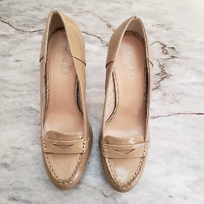 Loafer High Heeled Size 7M Womens Beige Nine & Co. • $15.99