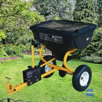 85 Lb Tow Behind Broadcast Spreader Rust Proof Poly Hopper Universal Hitch Pin • $160.20