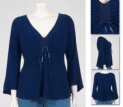 NEW Zaftique ADJUSTABLE DIVA Top NAVY 0Z 1Z 2Z 3Z 4Z 5Z / 14 L XL 1X 2X 3X 4X 5X • $36.99