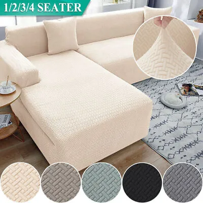 Sofa Cover Couch Covers 1 2 3 4 Seater Slipcover Lounge Protector High Stretch • $18.99