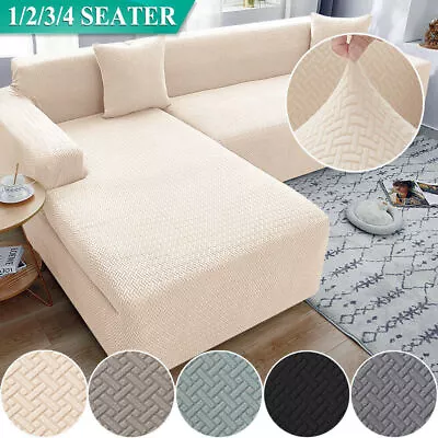 Sofa Cover Couch Covers 1 2 3 4 Seater Slipcover Lounge Protector High Stretch • $22.99