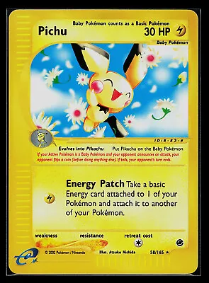 Pokemon Card - Pichu Expedition 58/165 Reverse HOLO Rare • $17.99