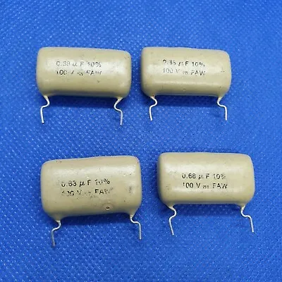 4pcs REAL NOS MULLARD MUSTARD CAPS 680nF / 0.68uF / 100V For MARSHALL AMPS! • $27.99