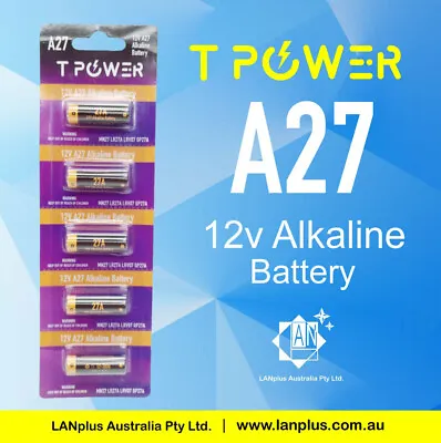  27A 12V MN27 LR27A A27 LRV07 GP27A Alkaline Battery Garage Car Remote Alarm • $4.99