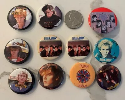 Vintage Duran Duran Pinback Button Lot Of 11 • $20