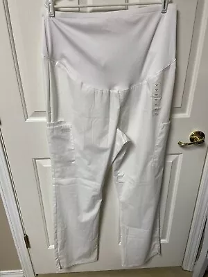 White Cherokee Scrubs Workwear Professionals Maternity Pant XL Tall New • $24