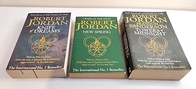 3 X The Wheel Of Time By Robert Jordan Large Paperback 1st Editions FANTASY • $59.95