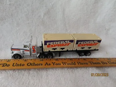 1993 Matchbox Convoy Peterbuilt Federl Express 1-80 Articulated Truck Trailer • $35