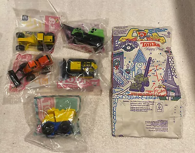 McDonald's Happy Meal 1994 Tonka Trucks All 4 + Under 3 And Bag SEALED FREE SHIP • $12.99