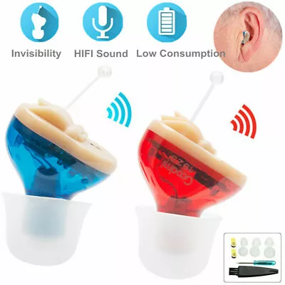 Digital Invisible Hearing Aid MiNi CIC Small Sound Voice Amplifier Enhancer AU • $45.74