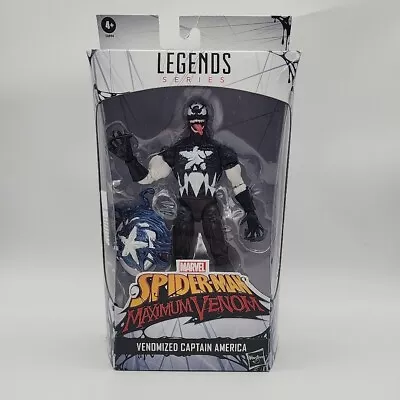 Marvel Legends Venomized Captain America 6  Figure Spider-Man Maximum Venom  • $24.99