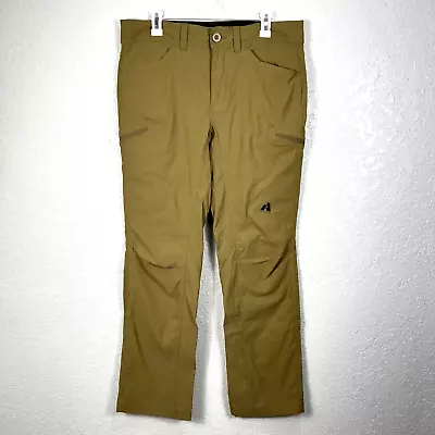 Eddie Bauer Pants Men's 34x32 First Ascent Beige Zip Pockets Stretch Nylon • $23.99