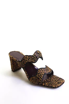 STAUD Womens Frankie Wavy Sandals Cheetah Size 37 • $89.29