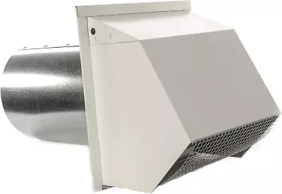 Hooded Wall Vent With Screen And Damper (10 Inch White) | 28 Gauge Galvanized  • $181.99