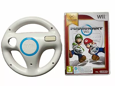 WII MARIO KART AND WHEEL Nintendo Wii Mario Kart Official Wheel & Game In Case • £11.88