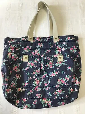 Mossimo Supply Tote Handbag Women’s Purse Shoulder Bag Blue Floral Denim Style • $8