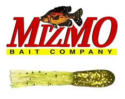 Mizmo Tubes Crappie Panfish 1.5 Inch Dusters 11312 Gold Glitter Chartreuse Tail • $5.99