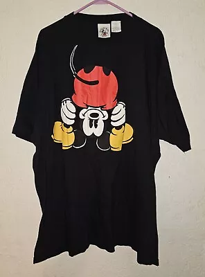 Vintage 90s Mickey & Co Mickey Mouse Upside Down T-Shirt Single Stitch XL Grail • $39.99