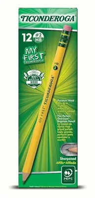 Ticonderoga My First Pencil No 2 Pencil With Eraser Pre Sharpened Pencils... • $11.49