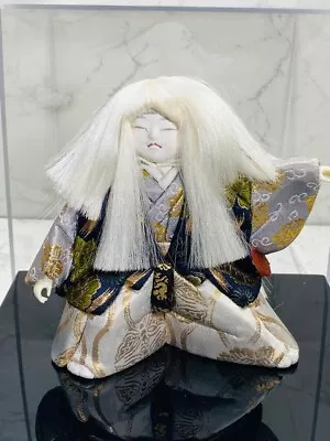 Vintage Japanese Wood Grain Doll KABUKI RENJISHI Doll • $89.99