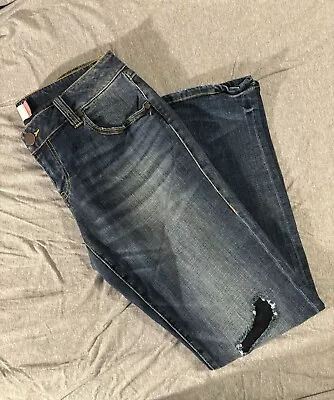 Cabi Slim Boyfriend Distressed Blue DEnim Jeans Size 4 • $20