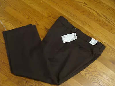 $16.95 • Buy Elbeco New Flat Front Tex Trop2 Classic Flex Waist Brown Uniform Pants Size 36