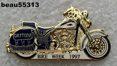 ⭐ Vintage  1997 Daytona Florida Bike Week Vest Harley Motorcycle Pin • $12.99