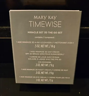 Timewise Miracle 3D Go Set Combo To Oily Travel Size Mary Kay NIB $0 Ship 02/23 • $16.95