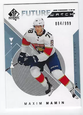 Maxim Mamin 2018-19 Sp Authentic Future Watch Rookie /999 • $3.99