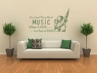 Bob Marley Wall Quote- When The Music Hits...  Wall Art Sticker Modern Decal • £15.45