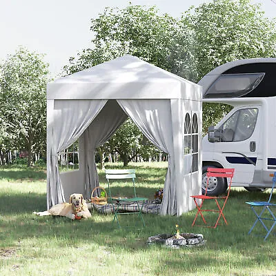 2m X 2m Garden Heavy Duty Pop Up Gazebo Marquee Party Tent Canopy White • £69.99