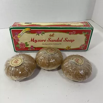 3 X Mysore Sandal Soap | A Soap With Pure Sandalwood Oil | 150g Each | 450gm  • $14.93